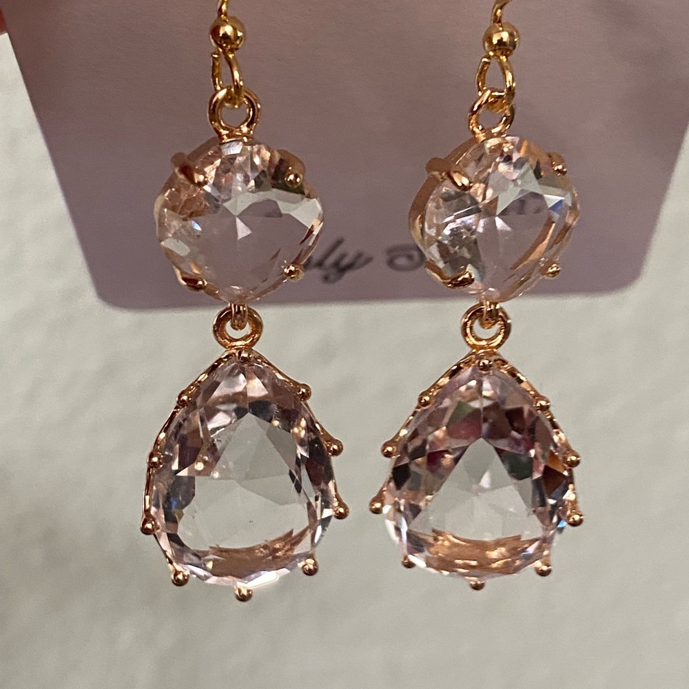 Gorgeous clear bridal earrings - Picture 3 of 4